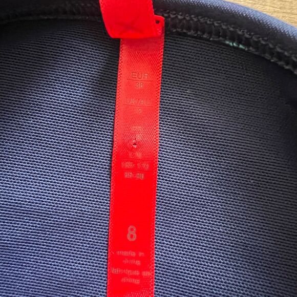 NWT Spanx Flirty Skirted Swim Bottom Size 8 Navy Splash Polka Dot Print 2680 - Picture 8 of 12